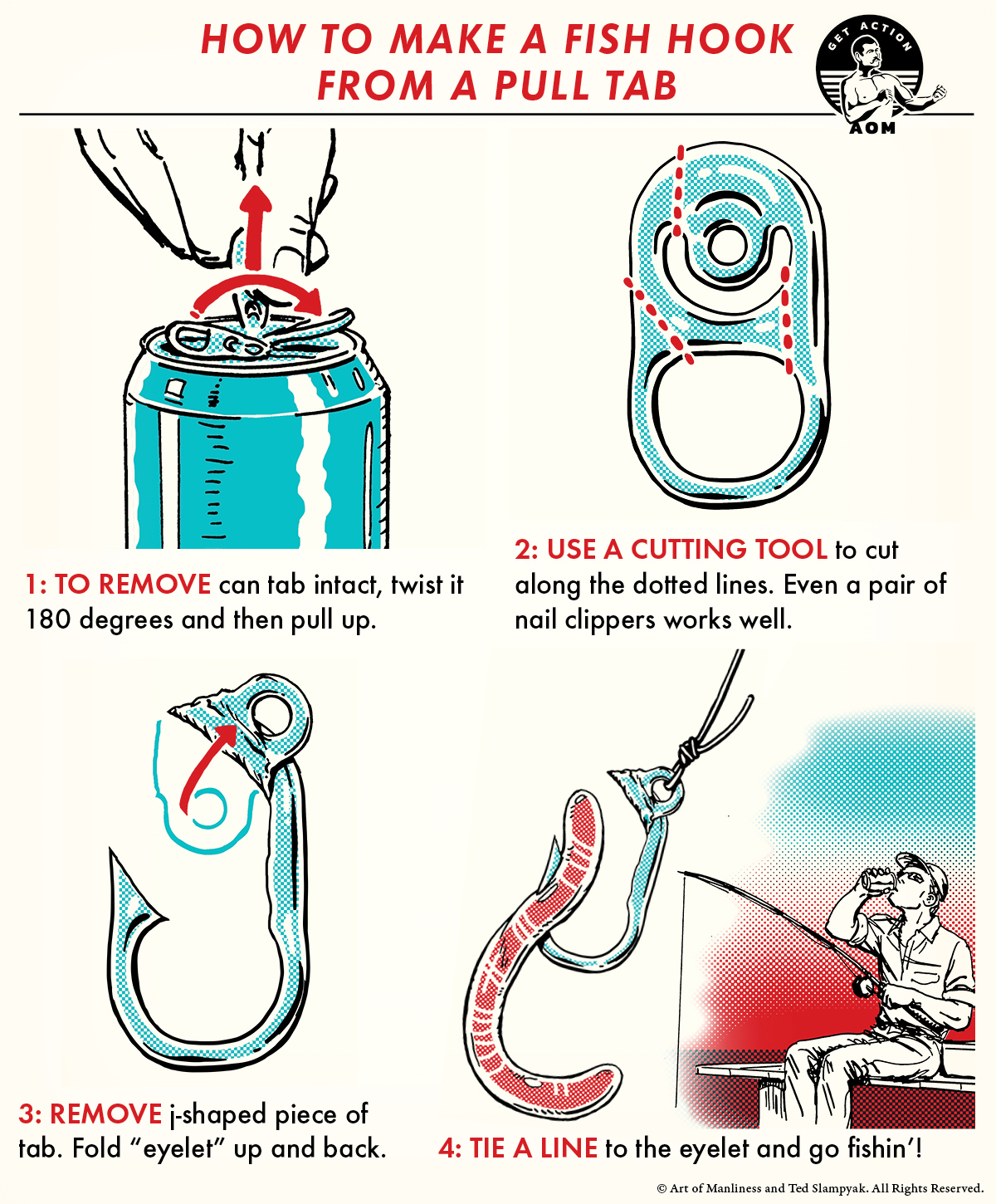 Skill of the Week: Make a Fishing Hook Out of a Can Tab