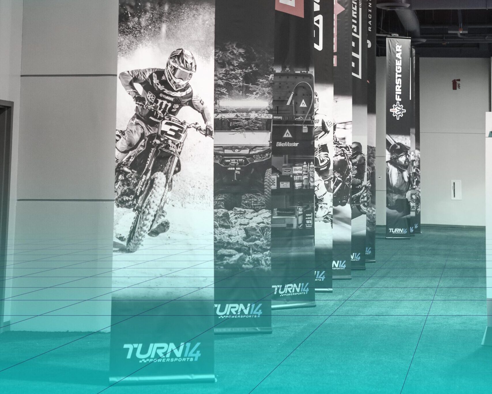 Full Color Graphic Clings – Front Line Banner Take-Over
