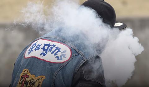 BRUTAL BEATING OF PAGANS MC MEMBER