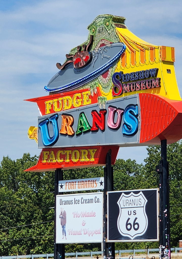 Uranus Fudge Factory: A Route 66 Motorcycle Stop We Did Not Plan, But Could Not Pass Up
